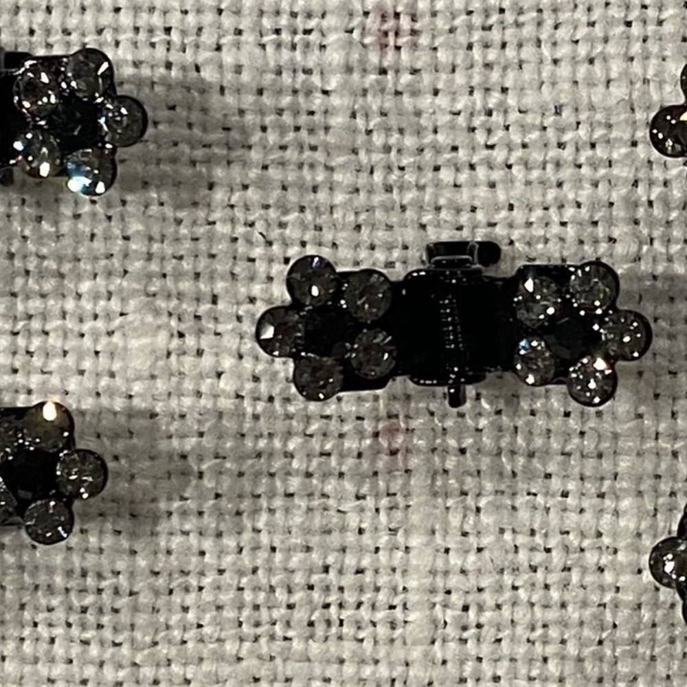 Set of Five Mini Flower Hair Clips